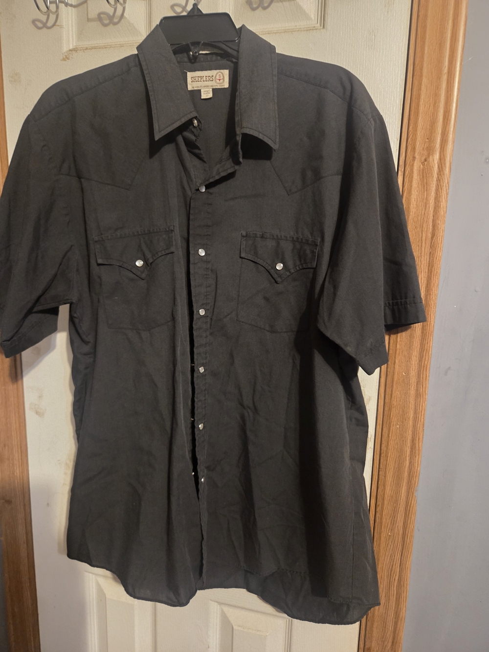 Sheplers Black Short-Sleeve Western Shirt
